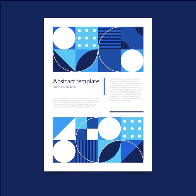 Gratis vector sjabloon voor abstract klassiek blauw poster