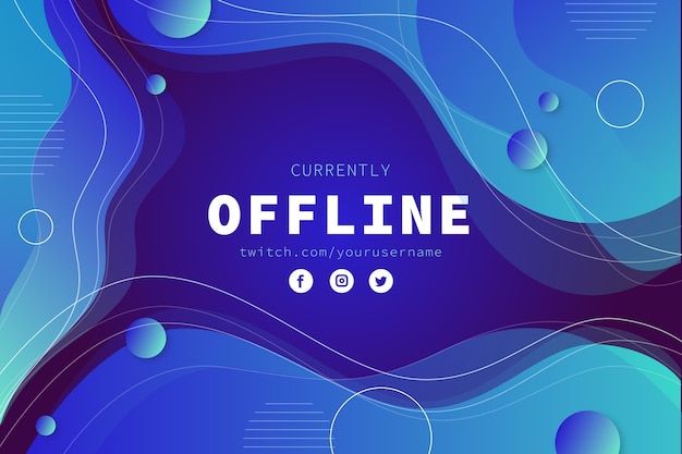 Sjabloon voor abstract offline twitch-spandoek