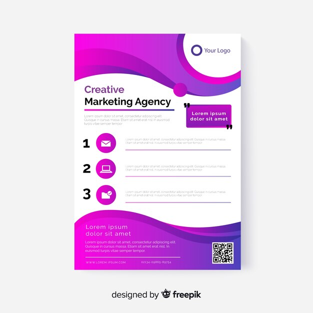 Sjabloon voor abstract zakelijke marketing folder