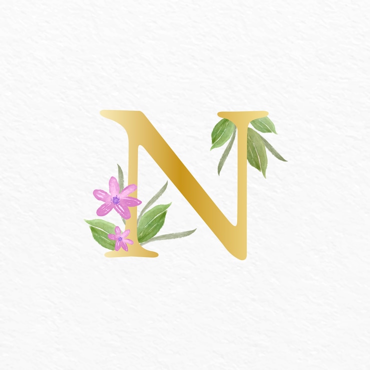Gratis Vector sjabloon voor aquarel n-logo