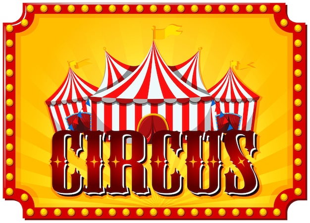 Gratis vector sjabloon voor circus, kermis, pretparkthema