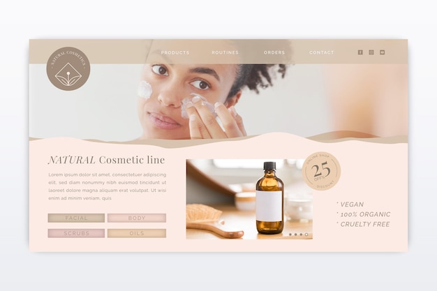 Sjabloon voor cosmetische bestemmingspagina's