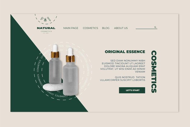Sjabloon voor cosmetische bestemmingspagina's