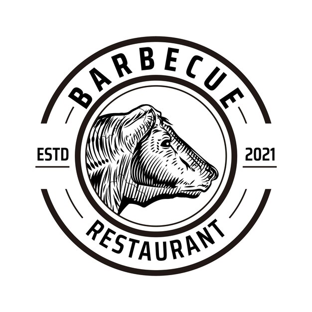Sjabloon voor creatief barbecue-logo