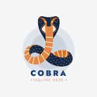 Gratis vector sjabloon voor creatief cobra-logo