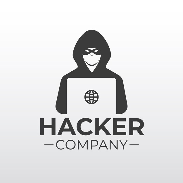 Sjabloon voor creatief hacker-logo