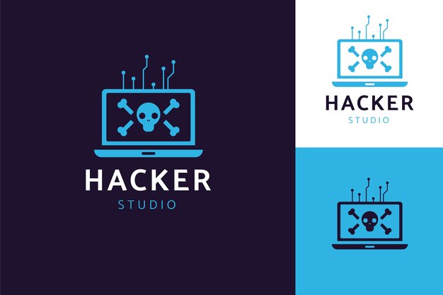 Sjabloon voor creatief hacker-logo