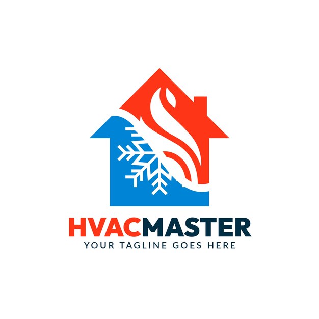 Sjabloon voor creatief hvac-logo