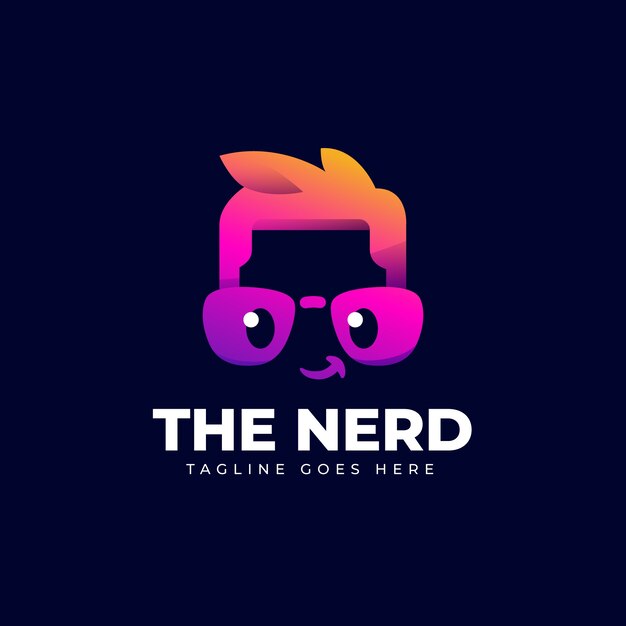 Sjabloon voor creatief nerd-logo