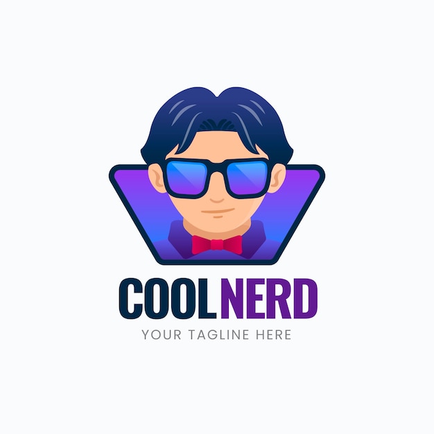 Sjabloon voor creatief nerd-logo