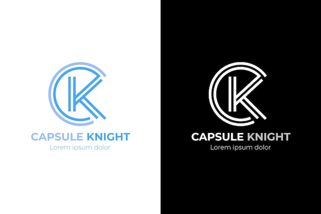 Sjabloon voor creatief professioneel ck-logo