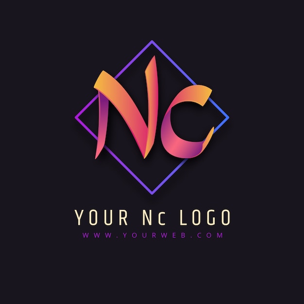 Sjabloon voor creatief professioneel cn-logo