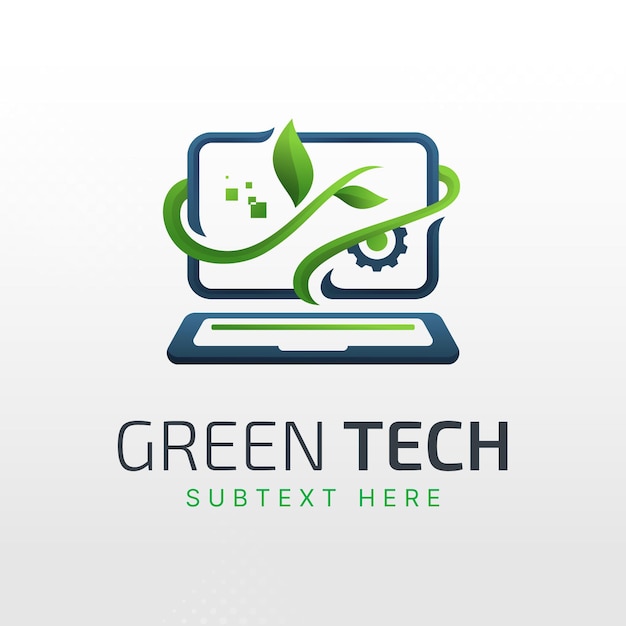 Sjabloon voor creatieve gradiënt laptop-logo