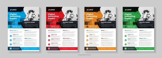 Sjabloon voor creatieve zakelijke flyers Beste sjabloon voor zakelijke zakelijke flyers