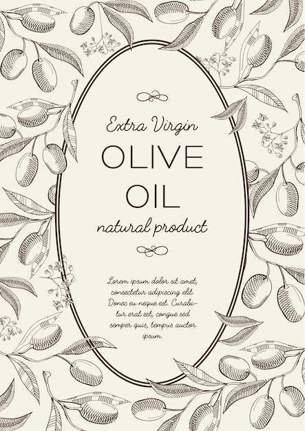 sjabloon voor extra vierge olijfolie