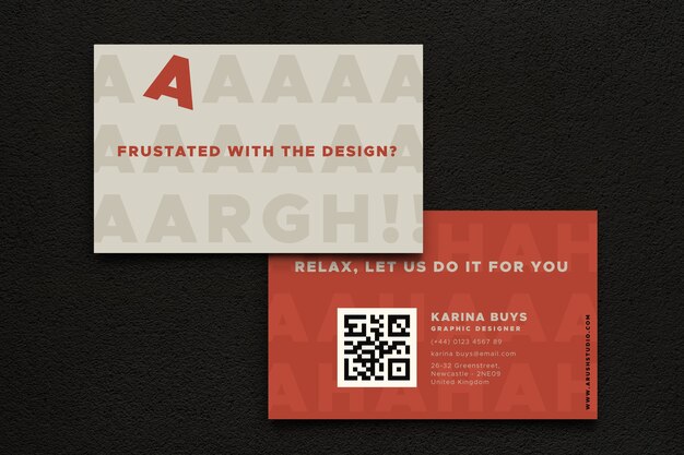 Sjabloon voor grappige grafisch ontwerper visitekaartjes