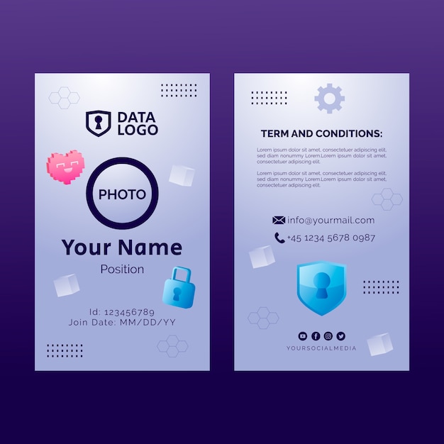 Sjabloon voor identiteitskaart voor gegevensprivacy
