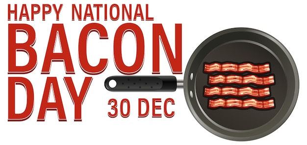 Gratis vector sjabloon voor internationale bacondag-poster