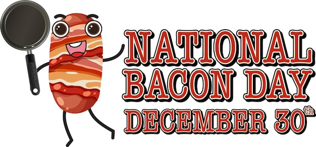 Gratis vector sjabloon voor internationale bacondag-poster