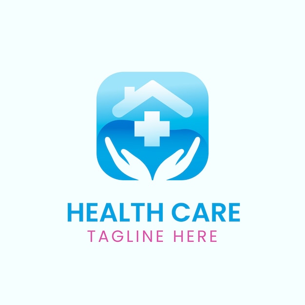 Gratis vector sjabloon voor kleurovergang gezondheidszorg logo