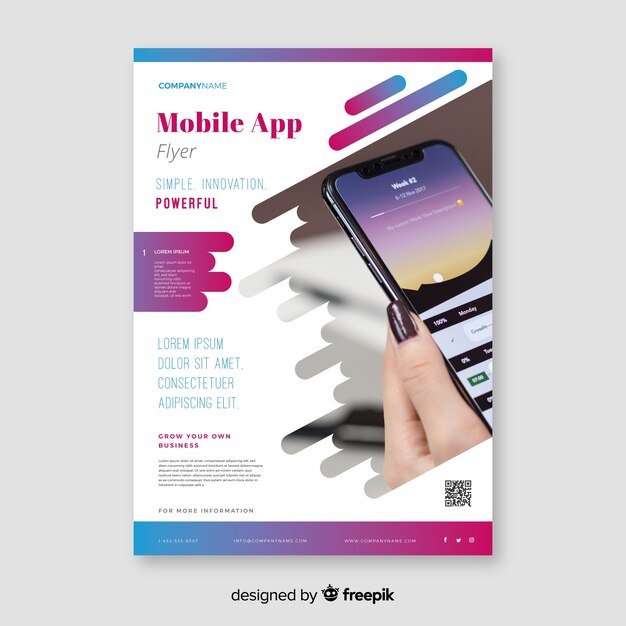 Sjabloon voor mobiele app-flyer