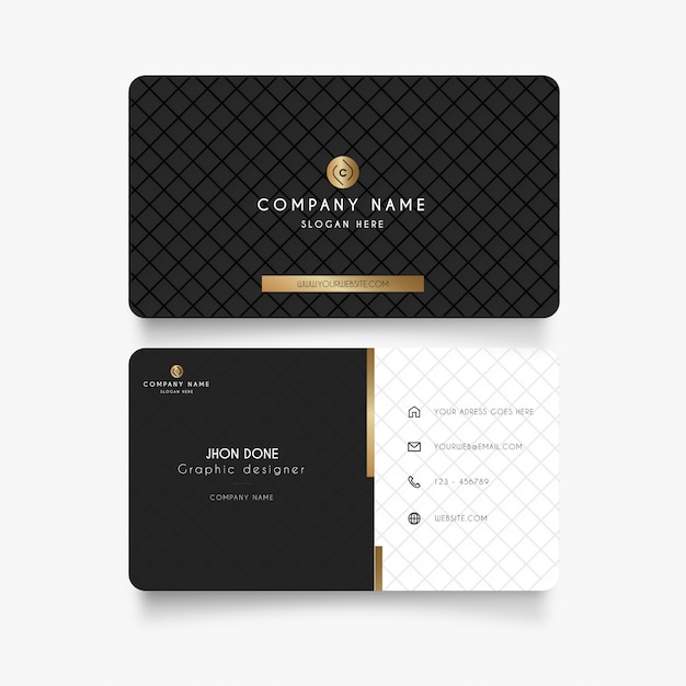 Sjabloon voor modern elegante visitekaartjes