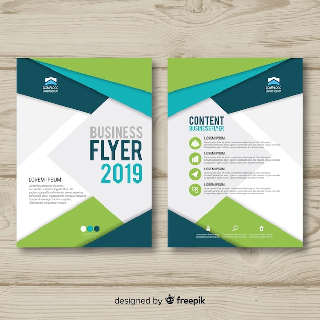 Gratis vector sjabloon voor moderne zakelijke flyer