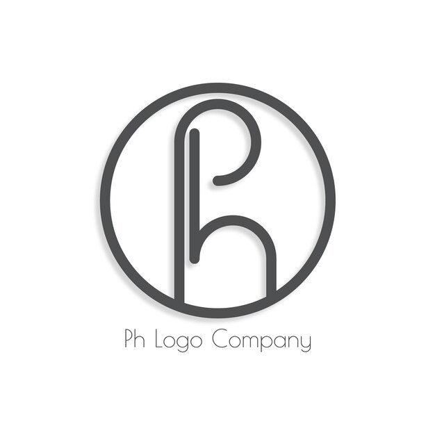Sjabloon voor ph- of hp-logo met kleurovergang