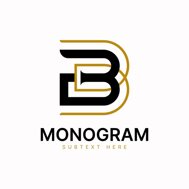 Sjabloon voor plat ontwerp bb-logo