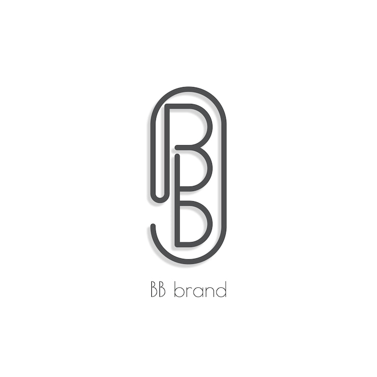 Gratis Vector sjabloon voor plat ontwerp bb-logo