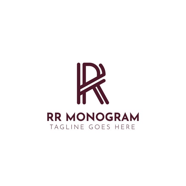 Sjabloon voor plat ontwerp rr-logo