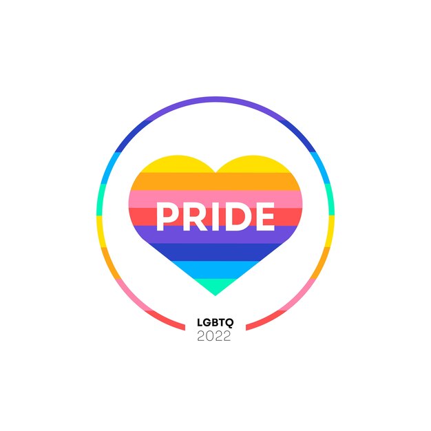 Sjabloon voor platte trots maand lgbt-logo