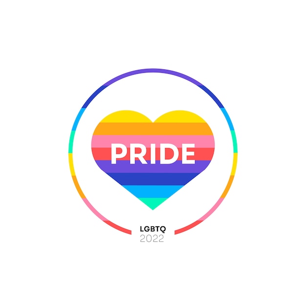 Sjabloon voor platte trots maand lgbt-logo