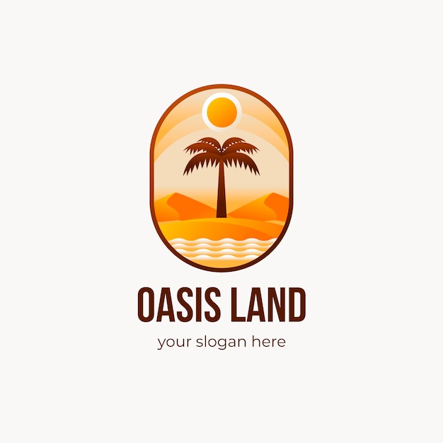 Sjabloon voor prachtige oase-logo