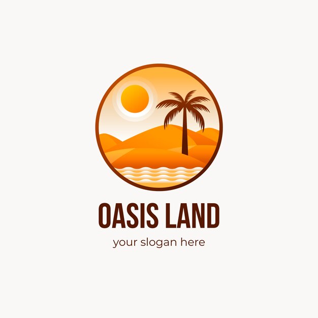 Sjabloon voor prachtige oase-logo