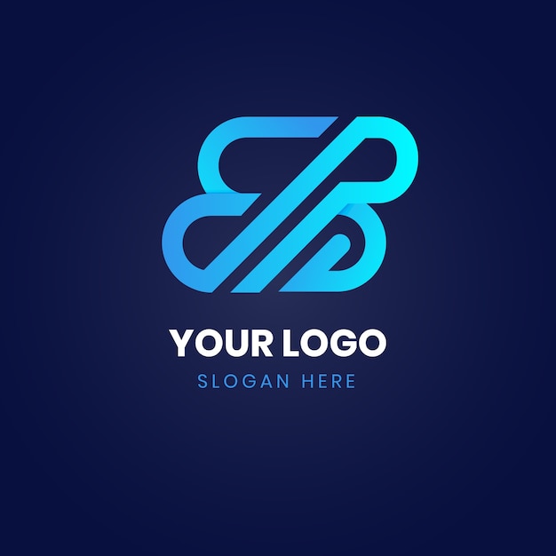 Gratis vector sjabloon voor professioneel bb-logo