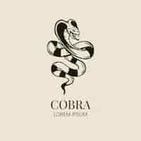 Gratis vector sjabloon voor professioneel cobra-logo