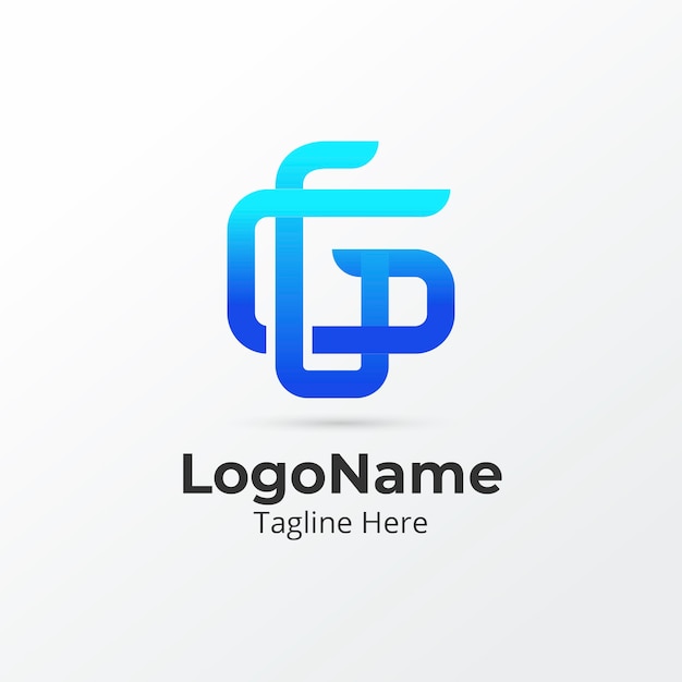 Sjabloon voor professioneel gg-logotype