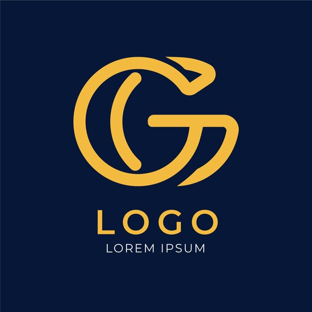 Sjabloon voor professioneel gg-logotype