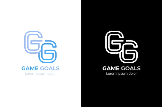 Sjabloon voor professioneel gg-logotype