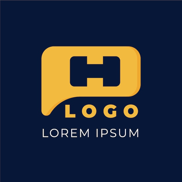 Gratis vector sjabloon voor professioneel hp-logotype