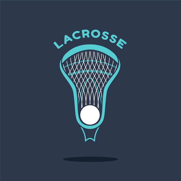 Gratis vector sjabloon voor professioneel lacrosse-logo