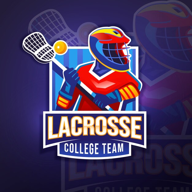 Sjabloon voor professioneel lacrosse-logo