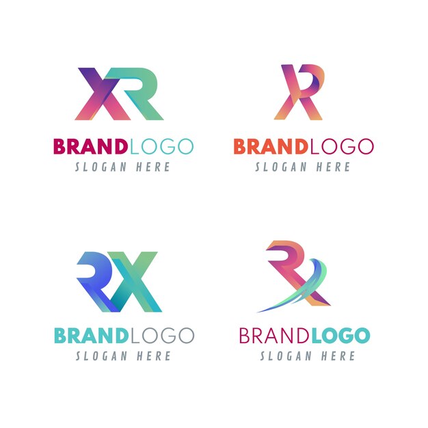 Sjabloon voor professioneel rx-logotype