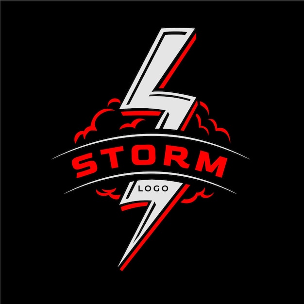 Gratis vector sjabloon voor professioneel stormlogo