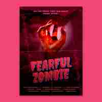 Gratis vector sjabloon voor realistische horrorfilmposters