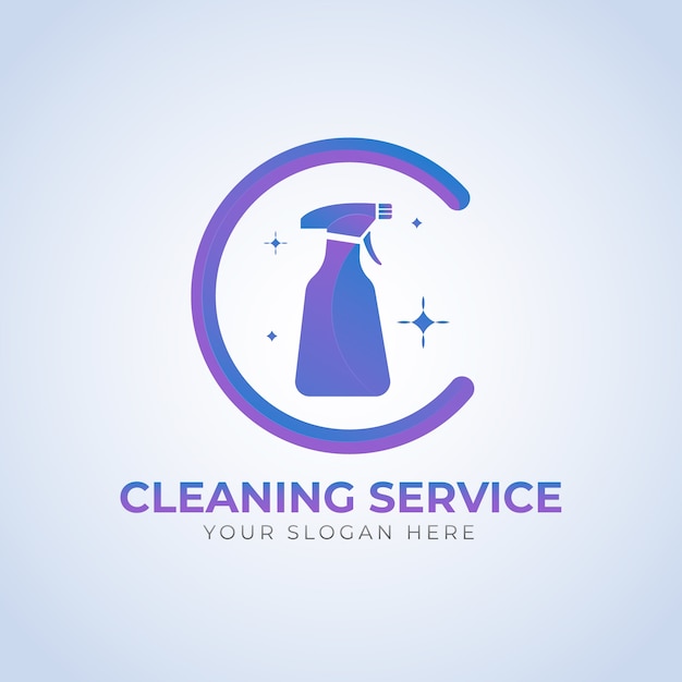 Sjabloon voor schoonmaakservice-logo