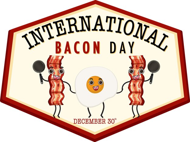 Sjabloon voor spandoek internationale bacondag