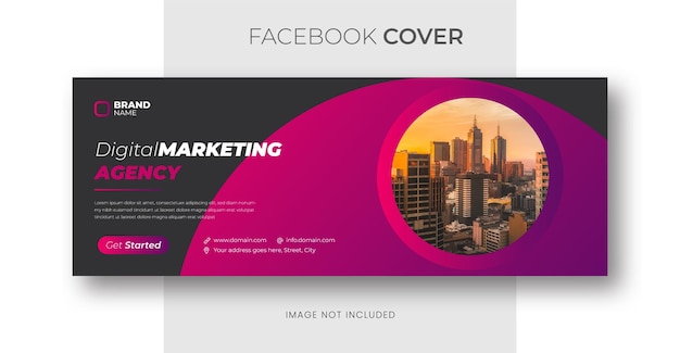 Sjabloon voor spandoek voor digitale marketing facebook
