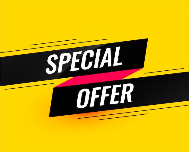 Gratis vector sjabloon voor speciale aanbieding moderne verkoopbanner